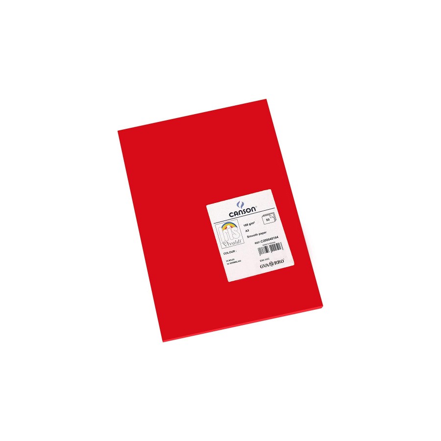 22998-PACK 50 HOJAS CARTULINA IRIS A3 185G ROJO CANSON C200040194 22998-PACK 50 HOJAS CARTULINA IRIS A3 185G ROJO CANSON C200040194