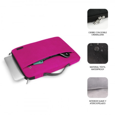 23006-SUBBLIM Funda Ordenador Elegant Laptop Sleeve 15,6" Pink