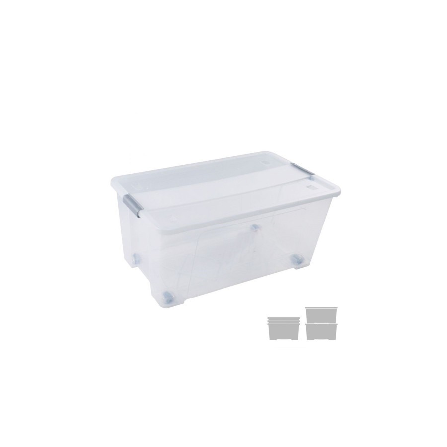 23029-CAJA DE ALMACENAJE CON TAPA Y RUEDAS 61 LITROS 40X68X31CM PP TRANSPARENTE ARCHIVO 2000 CP1482061 CS TP 23029-CAJA DE ALMACENAJE CON TAPA Y RUEDAS 61 LITROS 40X68X31CM PP TRANSPARENTE ARCHIVO 2000 CP1482061 CS TP
