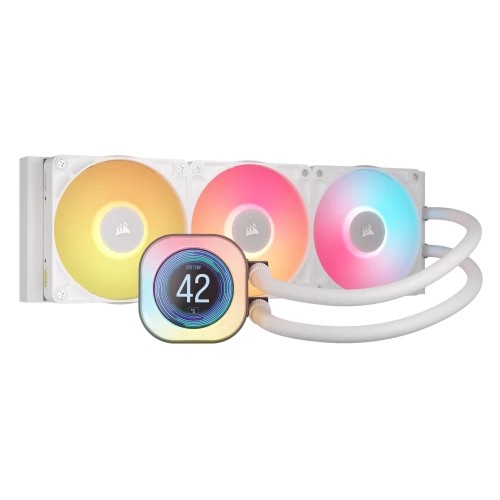 23052-Corsair iCUE LINK TITAN 360 RX LCD Procesador Refrigerador de aire 12 cm Blanco 1 pieza(s)