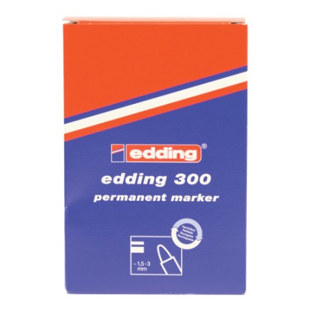 23113-MARCADOR PERMANENTE PUNTA REDONDA 1.5-3MM 300 NEGRO EDDING 300-01