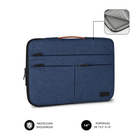 23214-SUBBLIM Funda Air Padding 360 Sleeve 13,3-14" Blue