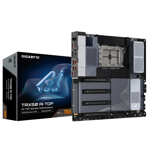 23333-PLACA GIGABYTE TRX50 AI TOP,AMD,STR5,TRX50,8DDR5,2TB,DP,4SATA6+3M.2,1LAN10GB+LAN2x10GB+WIF7+BT5.3,6USB3.2+2USB4,E-