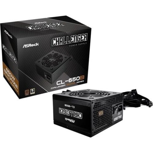 23354-FUENTE ALIMENTACION ASROCK CL-650B,PSU,650W,80 PLUS BRONZE,120MM,ACTIVE PFC,PCI-E (6+2 pin)x4,SATA (5 pin)x4