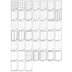 2361-CAJA 100 HOJAS ETIQUETAS BLANCAS SIN MARGENES-LASER/LASER DE COLOR/INYECCION DE TINTA/FOTOCOPIADORAS-105X74 MM TICO