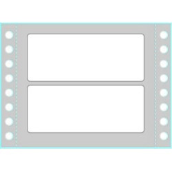 2377-CAJA 500 HOJAS ETIQUETAS BLANCAS EN MODULO CONTINUO-UNA COLUMNA-89X36,2 MM TICO TAB1-0893