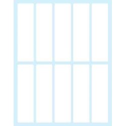 2383-PAQUETE 10 HOJAS ETIQUETAS BLANCAS EN SOBRE-75X21 MM TICO E-7521