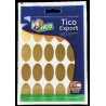 2386-PAQUETE 10 HOJAS ETIQUETAS SATINADAS ORO 36X20 MM TICO E-GL-3620