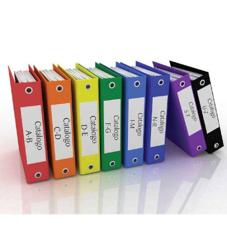 2394-KIT 10 HOJAS ETIQUETAS BLANCAS Y FLUORESCENTES PARA OFICINA MIX 10 FORMATOS TICO TicoA4-mix