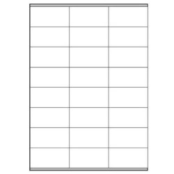 2396-CAJA 100 HOJAS ETIQUETAS BLANCAS CON MARGENES-LASER/INYECCION DE TINTA/FOTOCOPIADORAS-70X36 MM MEGASTAR LP4MS-7036