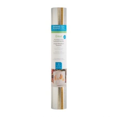 23967-Cricut Textured Metallic Sampler, Precious Metals - Permanent Lamina de vinilo de transferencia termica 3 hojas