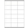 2398-CAJA 100 HOJAS ETIQUETAS BLANCAS CON MARGENES-LASER/INYECCION DE TINTA/FOTOCOPIADORAS-70X48 MM MEGASTAR LP4MS-7048