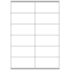 2399-CAJA 100 HOJAS ETIQUETAS BLANCAS CON MARGENES-LASER/INYECCION DE TINTA/FOTOCOPIADORAS-105X48 MM MEGASTAR LP4MS-1054