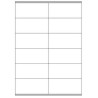 2399-CAJA 100 HOJAS ETIQUETAS BLANCAS CON MARGENES-LASER/INYECCION DE TINTA/FOTOCOPIADORAS-105X48 MM MEGASTAR LP4MS-1054