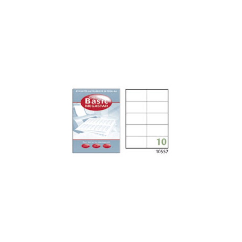 2400-CAJA 100 HOJAS ETIQUETAS BLANCAS CON MARGENES-LASER/INYECCION DE TINTA/FOTOCOPIADORAS-105X57 MM MEGASTAR LP4MS-1055 2400-CAJA 100 HOJAS ETIQUETAS BLANCAS CON MARGENES-LASER/INYECCION DE TINTA/FOTOCOPIADORAS-105X57 MM MEGASTAR LP4MS-1055