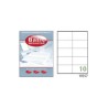 2400-CAJA 100 HOJAS ETIQUETAS BLANCAS CON MARGENES-LASER/INYECCION DE TINTA/FOTOCOPIADORAS-105X57 MM MEGASTAR LP4MS-1055