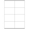 2401-CAJA 100 HOJAS ETIQUETAS BLANCAS CON MARGENES-LASER/INYECCION DE TINTA/FOTOCOPIADORAS-105X72 MM MEGASTAR LP4MS-1057