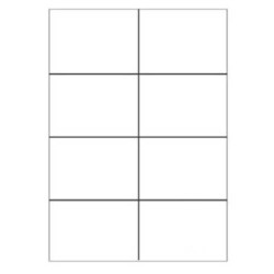 2402-CAJA 100 HOJAS ETIQUETAS BLANCAS SIN MARGENES-LASER/INYECCION DE TINTA/FOTOCOPIADORAS-105X74 MM MEGASTAR LP4MS-1057