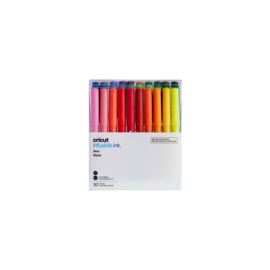 24110-Cricut Infusible Ink rotulador Fino Negro, Azul, Coral, Fucsia, Verde, Gris, Verde claro, Lila, Menta, Marina, Nar