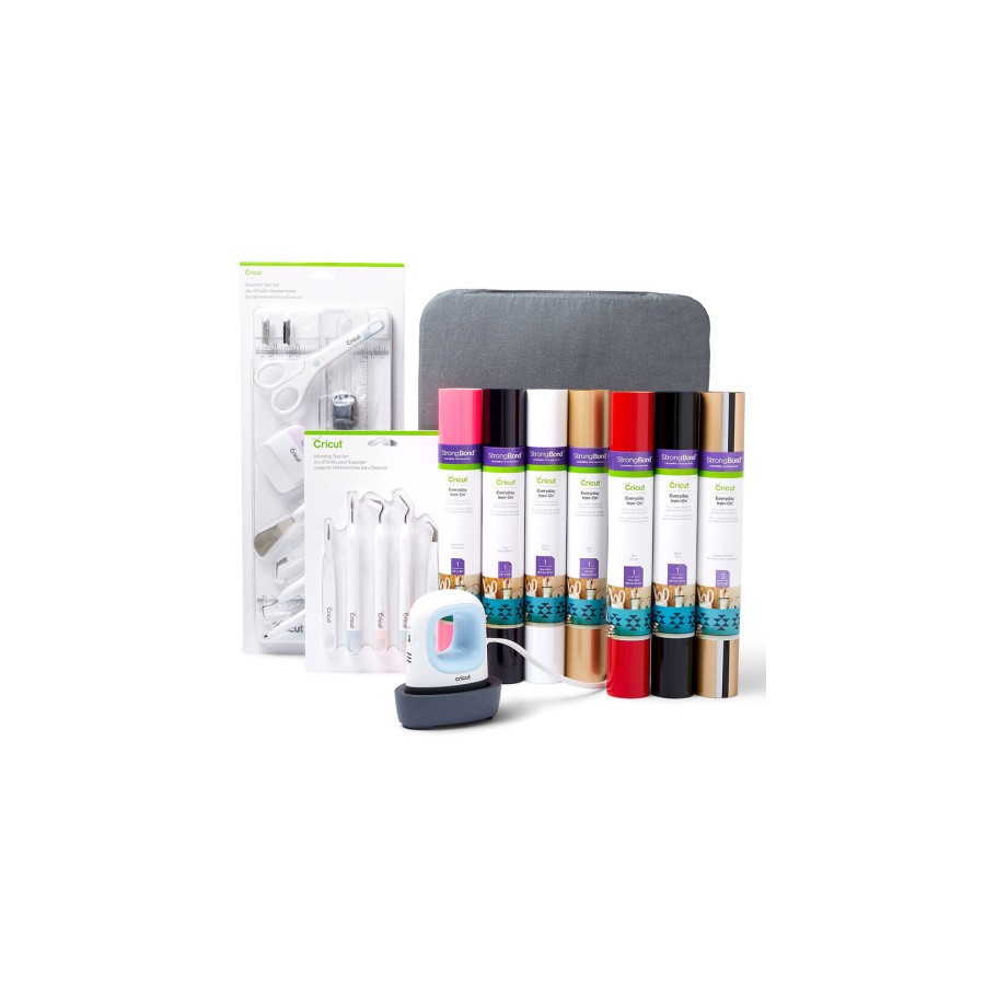 24337-Cricut EasyPress Mini, Zen Blue + Everything Iron -On Bundle Azul, Blanco 24337-Cricut EasyPress Mini, Zen Blue + Everything Iron -On Bundle Azul, Blanco