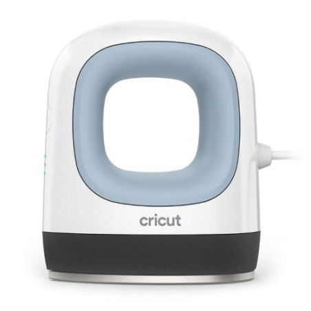 24338-Cricut EasyPress Mini, Zen Blue + Everything Iron -On Bundle Azul, Blanco