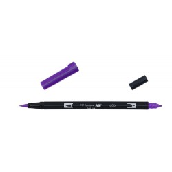 2436-ROTULADOR DOBLE PUNTA PINCEL COLOR VIOLET TOMBOW ABT-606