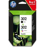 24392-HP 302 CARTUCHO DE TINTA NEGRO+TRICOLOR HP302