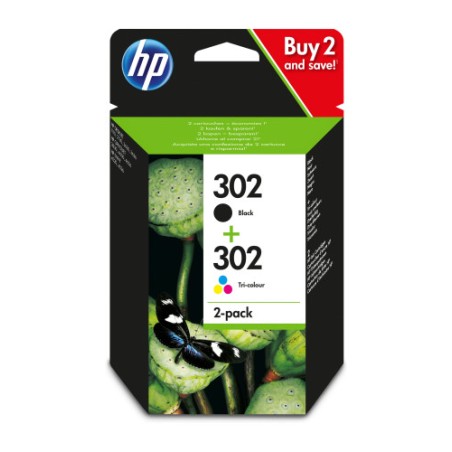 24393-HP 302 CARTUCHO DE TINTA NEGRO+TRICOLOR HP302