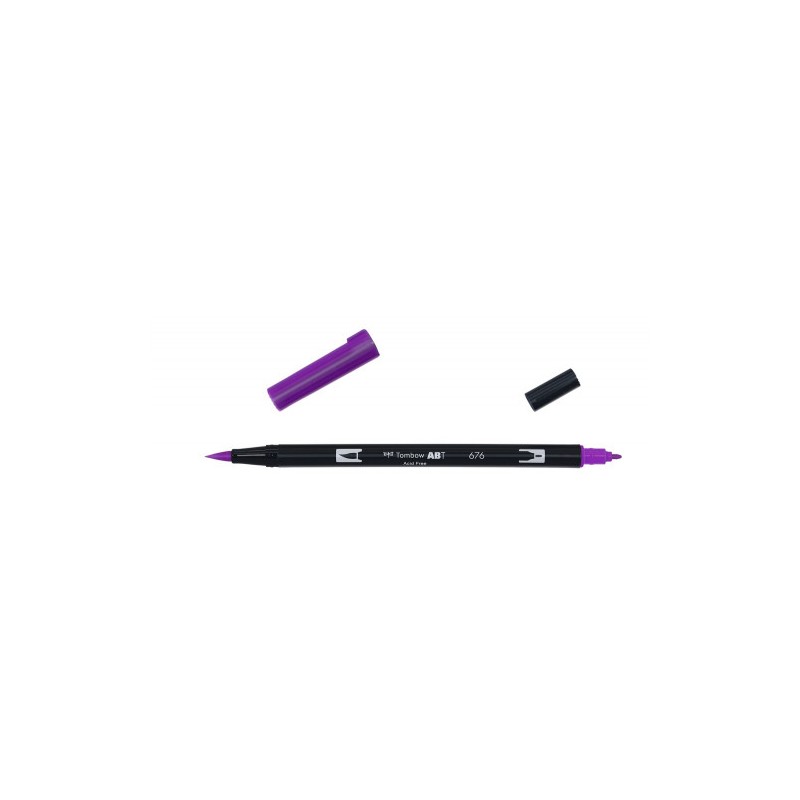 2442-ROTULADOR DOBLE PUNTA PINCEL COLOR ROYAL PURPLE TOMBOW ABT-676 2442-ROTULADOR DOBLE PUNTA PINCEL COLOR ROYAL PURPLE TOMBOW ABT-676