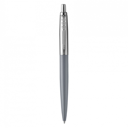 24420-BOLIGRAFO JOTTER XL ALEXANDRA GRIS MATE RIBETE DE COLOR CROMO PLUMIN MEDIO TINTA AZUL PARKER 2068360