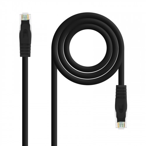 24445-Nanocable Cable de red latiguillo RJ45 LSZH Cat.6A UTP AWG24, Negro, 3.0m