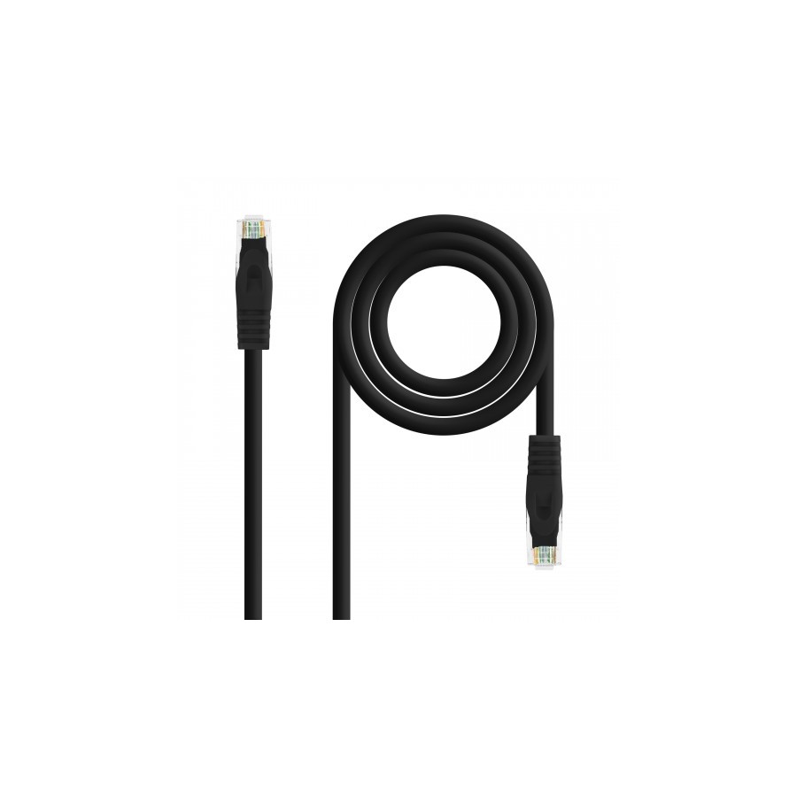 24445-Nanocable Cable de red latiguillo RJ45 LSZH Cat.6A UTP AWG24, Negro, 3.0m 24445-Nanocable Cable de red latiguillo RJ45 LSZH Cat.6A UTP AWG24, Negro, 3.0m