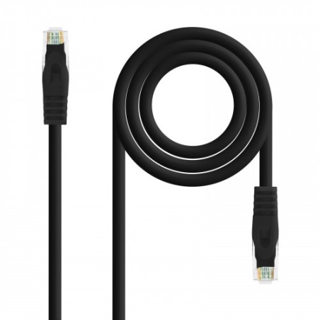 24445-Nanocable Cable de red latiguillo RJ45 LSZH Cat.6A UTP AWG24, Negro, 3.0m