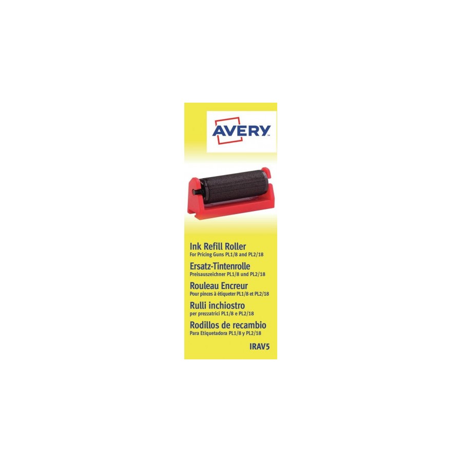 24449-PACK 5 RODILLOS DE TINTA PARA ETIQUETADORAS PL 1/8, PL 2/18 AVERY IRAV5 24449-PACK 5 RODILLOS DE TINTA PARA ETIQUETADORAS PL 1/8, PL 2/18 AVERY IRAV5
