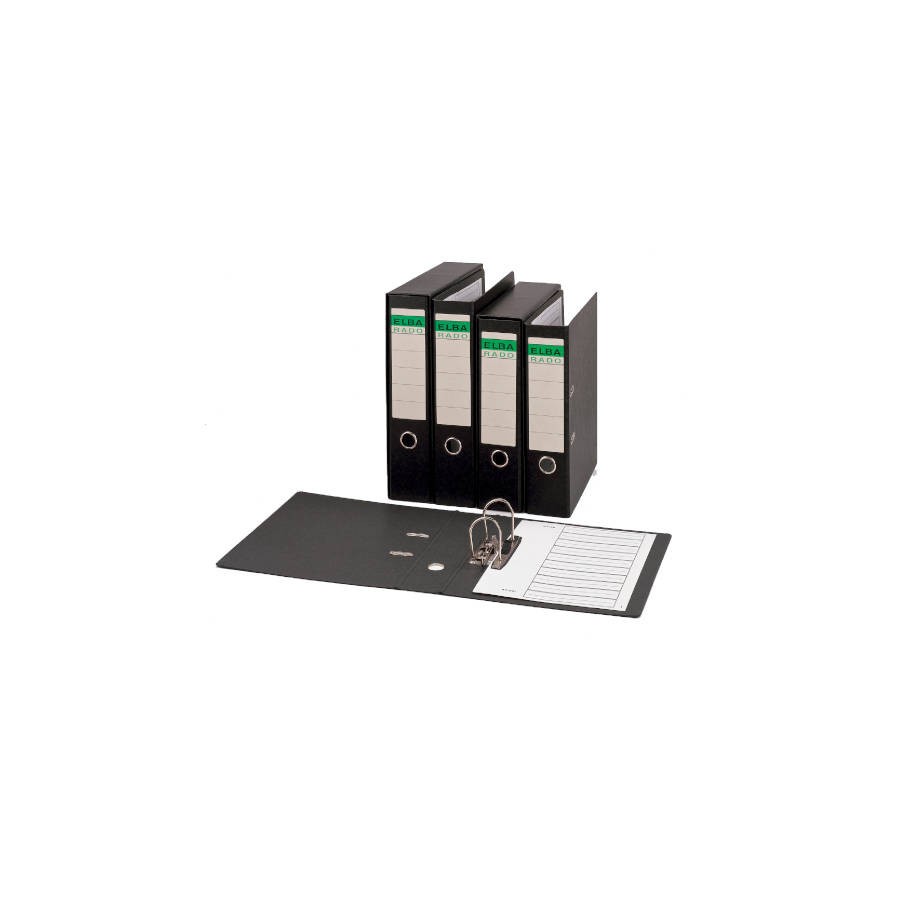 24462-ARCHIVADOR PALANCA CARTON COMPACTO FOLIO ANCHO COLOR NEGRO ELBA 100580140