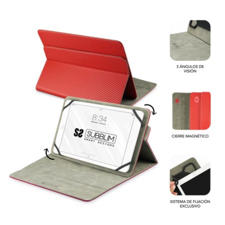24478-SUBBLIM Funda Tablet Rotate 360 Executive Case 10,1" Red
