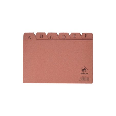 24490-INDICE FICHEROS CARTON CUERO A-Z (200X120 MM) No. 4 MARIOLA 3104