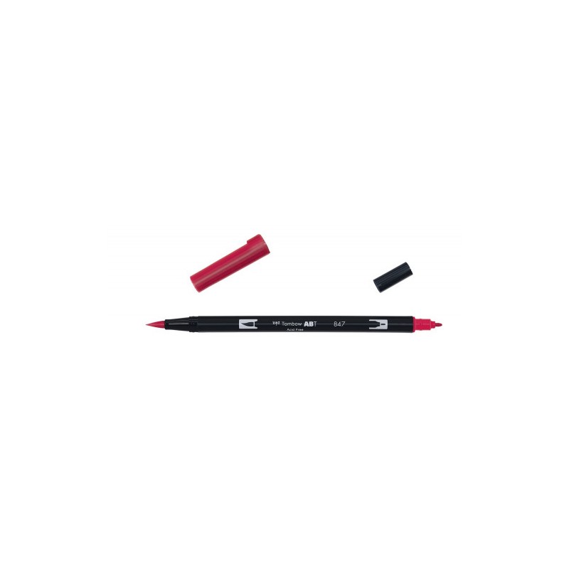 2452-ROTULADOR DOBLE PUNTA PINCEL COLOR CRIMSON TOMBOW ABT-847 2452-ROTULADOR DOBLE PUNTA PINCEL COLOR CRIMSON TOMBOW ABT-847