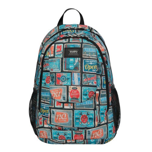 24536-Totto Goctal mochila Mochila escolar Azul, Rojo Poliester