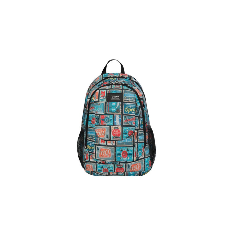 24536-Totto Goctal mochila Mochila escolar Azul, Rojo Poliester 24536-Totto Goctal mochila Mochila escolar Azul, Rojo Poliester