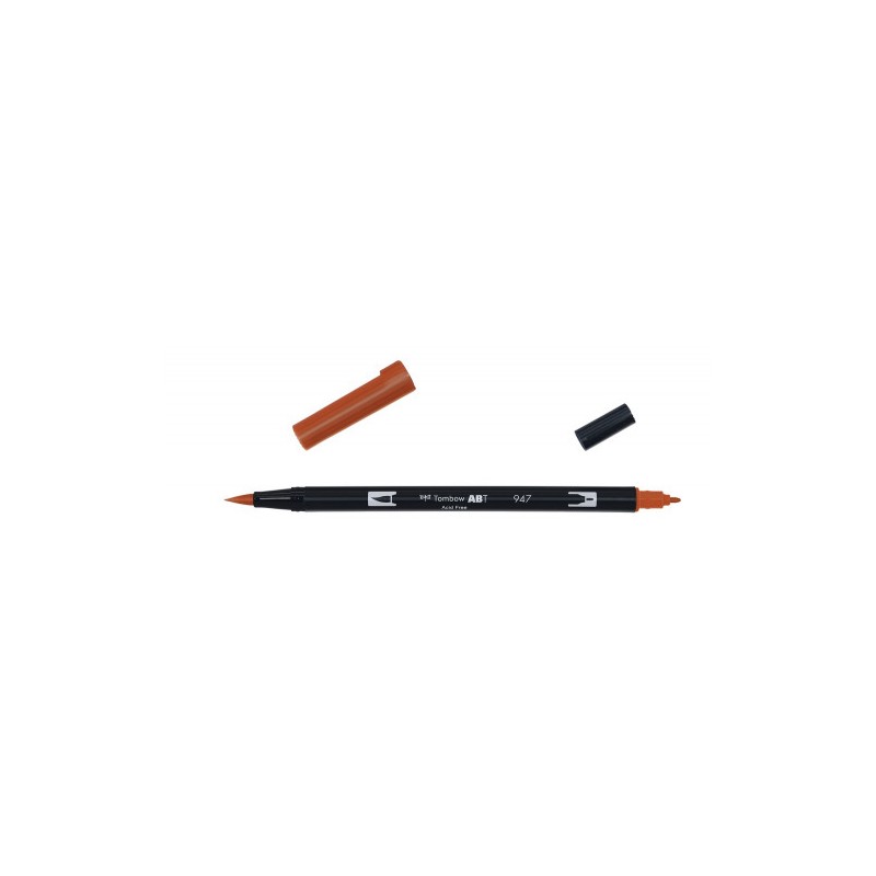 2454-ROTULADOR DOBLE PUNTA PINCEL COLOR BURNT SIENNA TOMBOW ABT-947 2454-ROTULADOR DOBLE PUNTA PINCEL COLOR BURNT SIENNA TOMBOW ABT-947