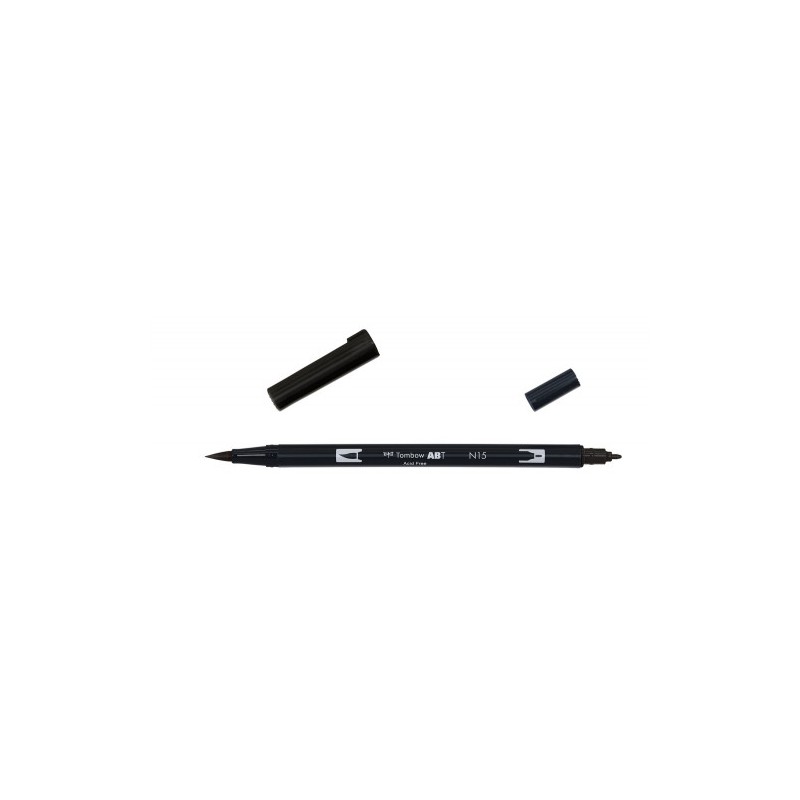 2456-ROTULADOR DOBLE PUNTA PINCEL COLOR NEGRO TOMBOW ABT-N15 2456-ROTULADOR DOBLE PUNTA PINCEL COLOR NEGRO TOMBOW ABT-N15