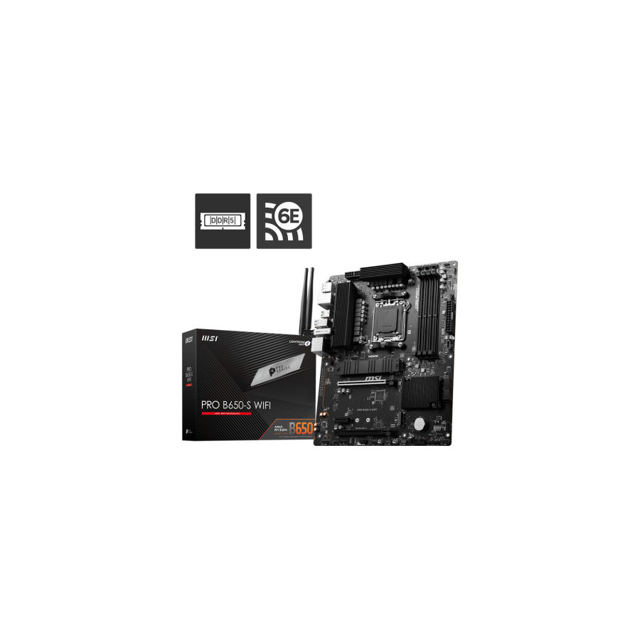 24654-MSI PRO B650-S WIFI placa base AMD B650 Zocalo AM5 ATX 24654-MSI PRO B650-S WIFI placa base AMD B650 Zocalo AM5 ATX