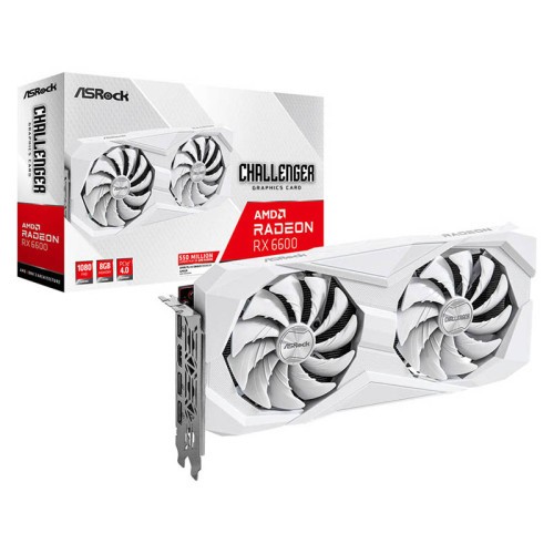 24668-VGA ASROCK RX6600 CLW 8G (WHITE),AMD,RX6600,8GB,GDDR6,128BIT,HDMI+3DP (2 VENTILADORES)