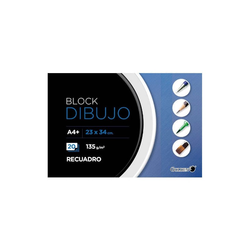 2475-CUADERNO DE DIBUJO A4+ 135 GR. 20 HOJAS CON RECUADRO ENCOLADO 2 TALADROS GOLDEN 324276 2475-CUADERNO DE DIBUJO A4+ 135 GR. 20 HOJAS CON RECUADRO ENCOLADO 2 TALADROS GOLDEN 324276