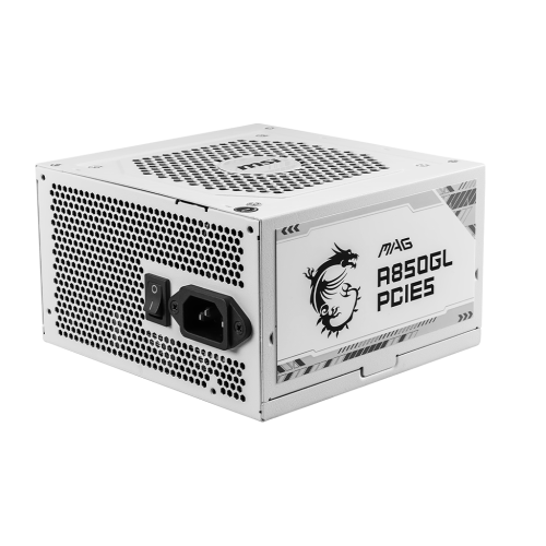 24758-MSI MAG A850GL PCIE5 WHITE unidad de fuente de alimentacion 850 W 20+4 pin ATX ATX Blanco