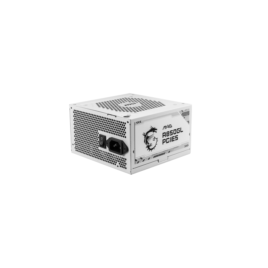 24758-MSI MAG A850GL PCIE5 WHITE unidad de fuente de alimentacion 850 W 20+4 pin ATX ATX Blanco 24758-MSI MAG A850GL PCIE5 WHITE unidad de fuente de alimentacion 850 W 20+4 pin ATX ATX Blanco