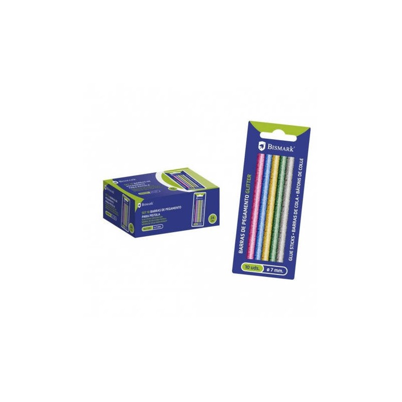 2488-BLISTER 10 BARRAS DE PEGAMENTO SILICONA GLITTER 7,2 X 100 MM. BISMARK 327111 2488-BLISTER 10 BARRAS DE PEGAMENTO SILICONA GLITTER 7,2 X 100 MM. BISMARK 327111