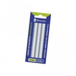2489-BLISTER 6 BARRAS DE PEGAMENTO SILICONA TRANSPARENTE 11,2 X 150 MM. BISMARK 327122