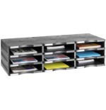 24894-MODULO SOSTENIBLE DE CLASIFICACION 9 COMPARTIMENTOS 360X900X240 MM COLOR NEGRO ARCHIVO 2000 6533 NE